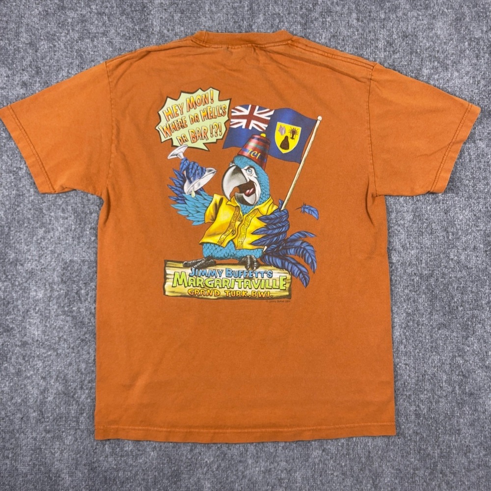 Jimmy Buffett Margaritaville T-Shirt Mens Large Orange 2006 Graphic
